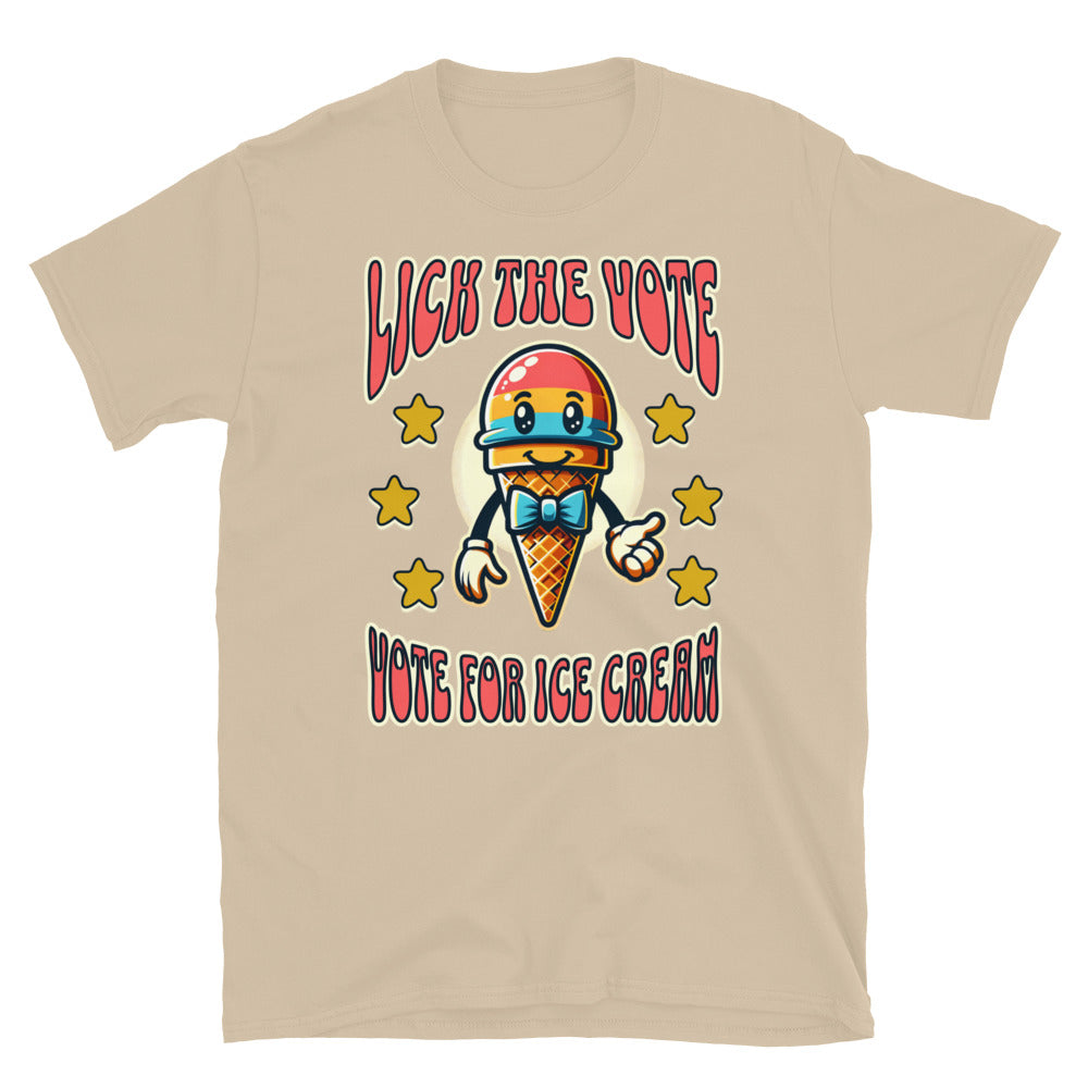 Lick The Vote Ice Cream TShirt - Sand Color - https://ascensionemporium.net